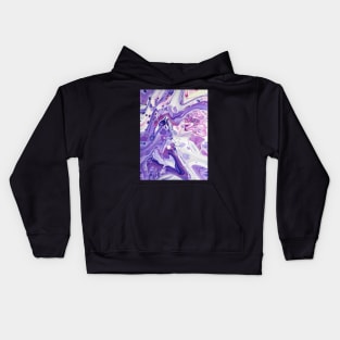 Saccharine Disposition - Abstract Acrylic Pour Art Kids Hoodie